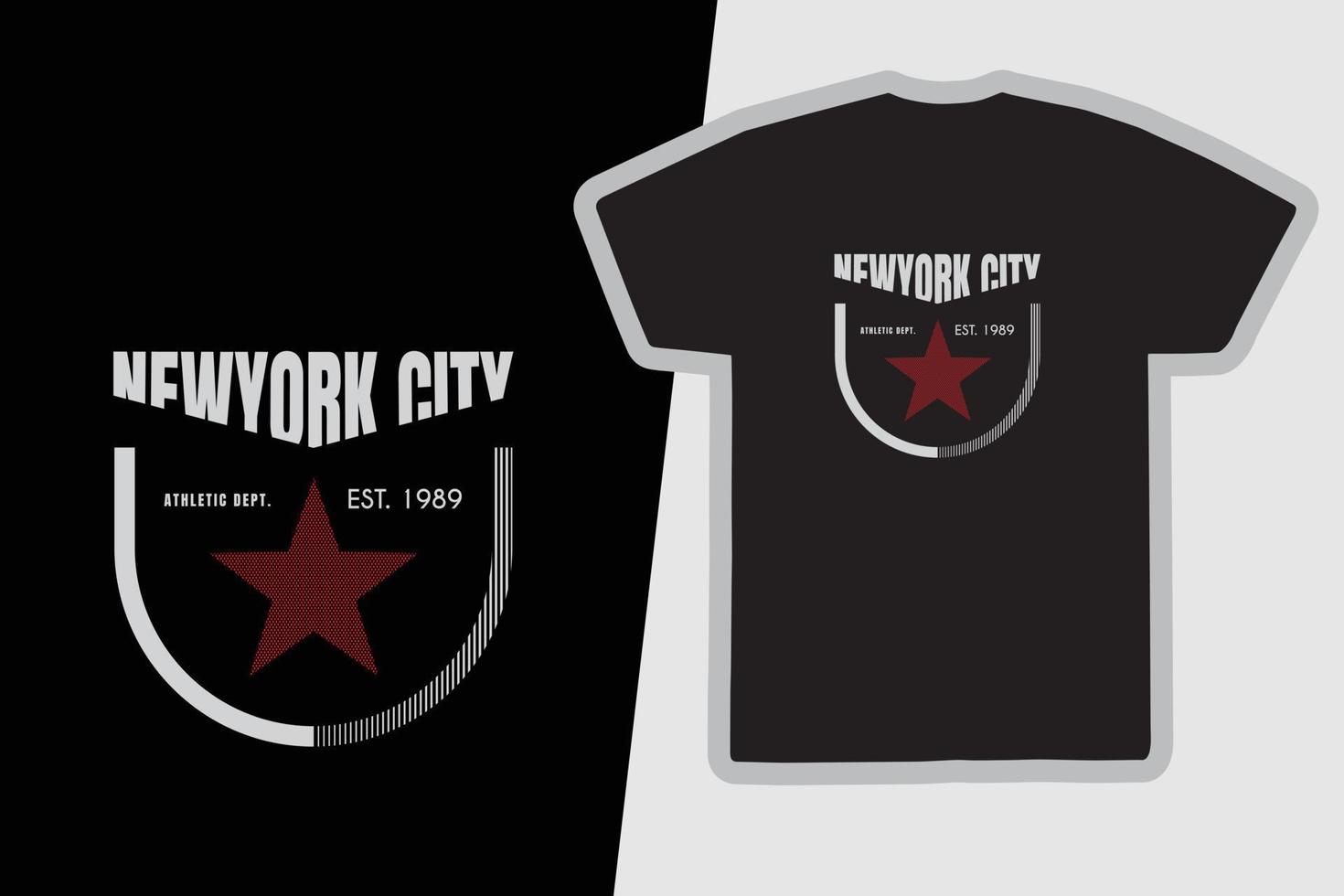 diseño de camiseta de vector de tipografía de ciudad de nueva york