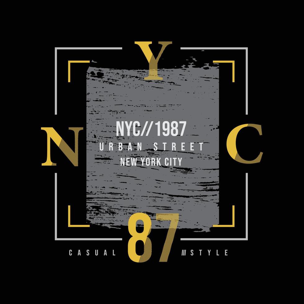 diseño de camiseta de vector de tipografía de brooklyn de nueva york