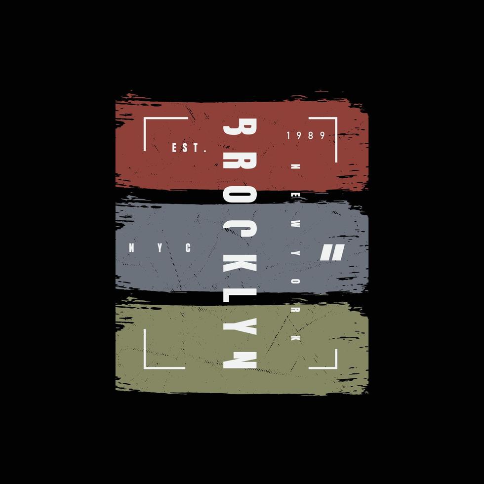 BROOKLYN illustration typography. perfect for t shirt design vector