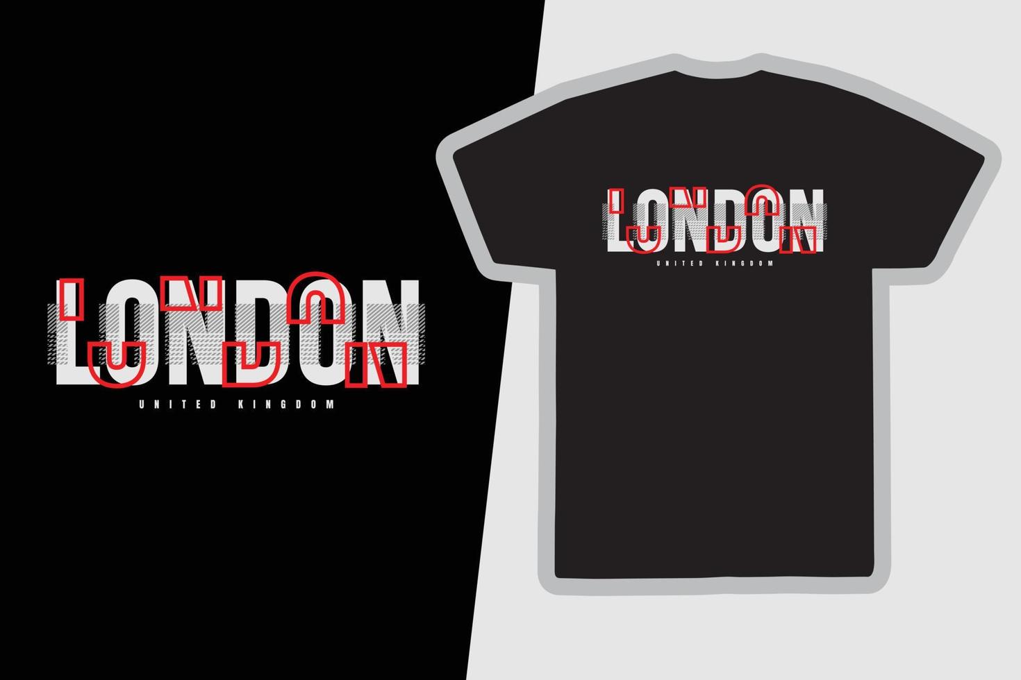 diseño de camisetas y prendas de Londres vector