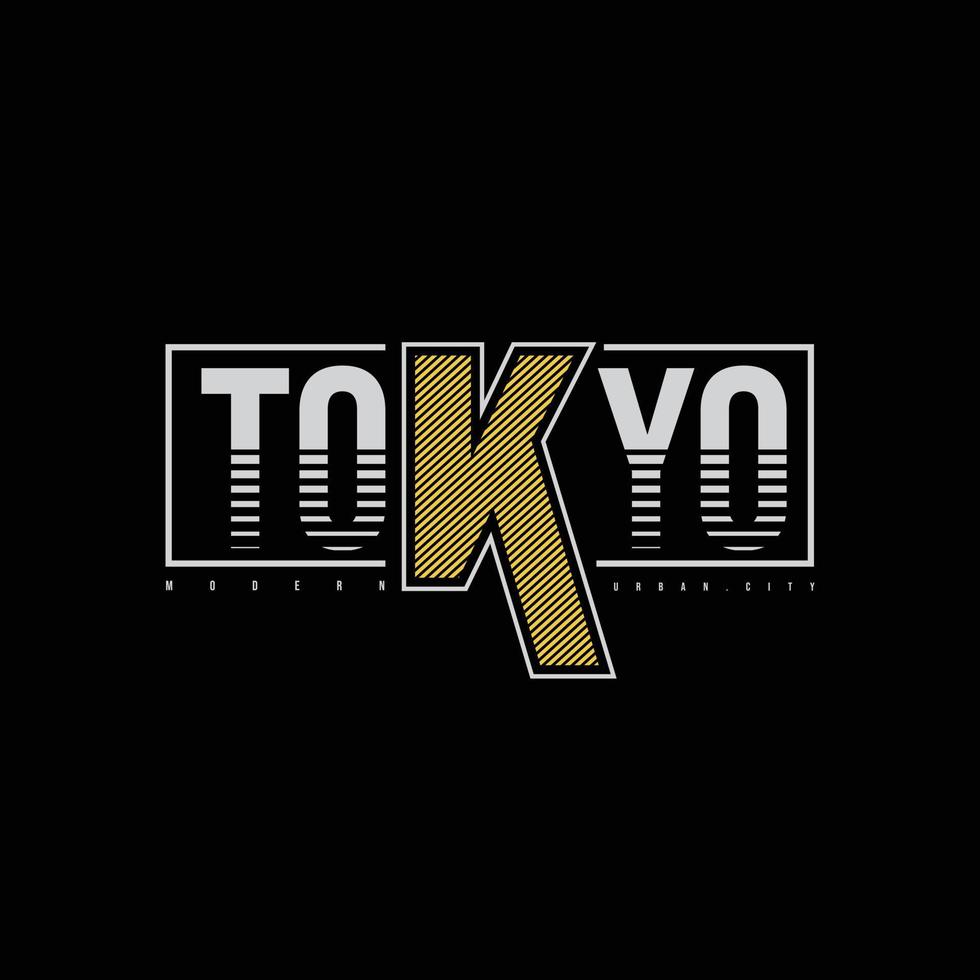 Tokyo t-shirt and apparel design vector