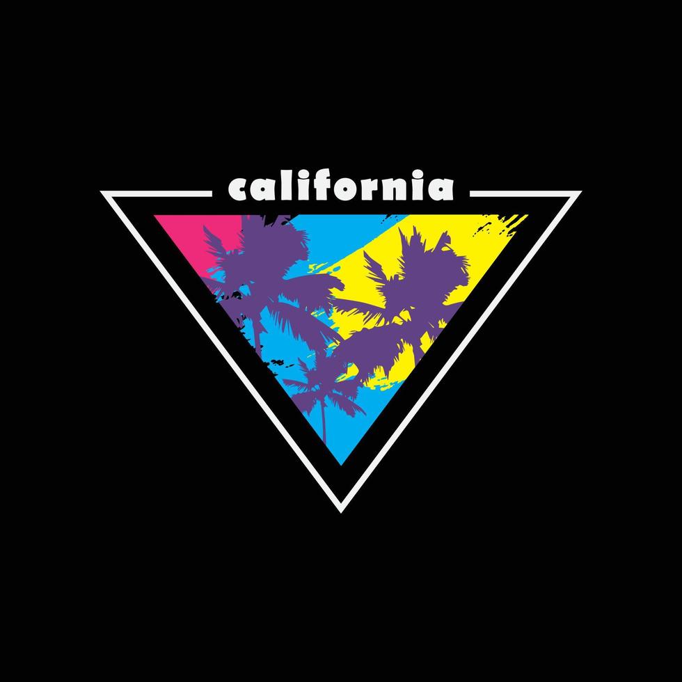 California illustration typography. perfect for t shirt design vector