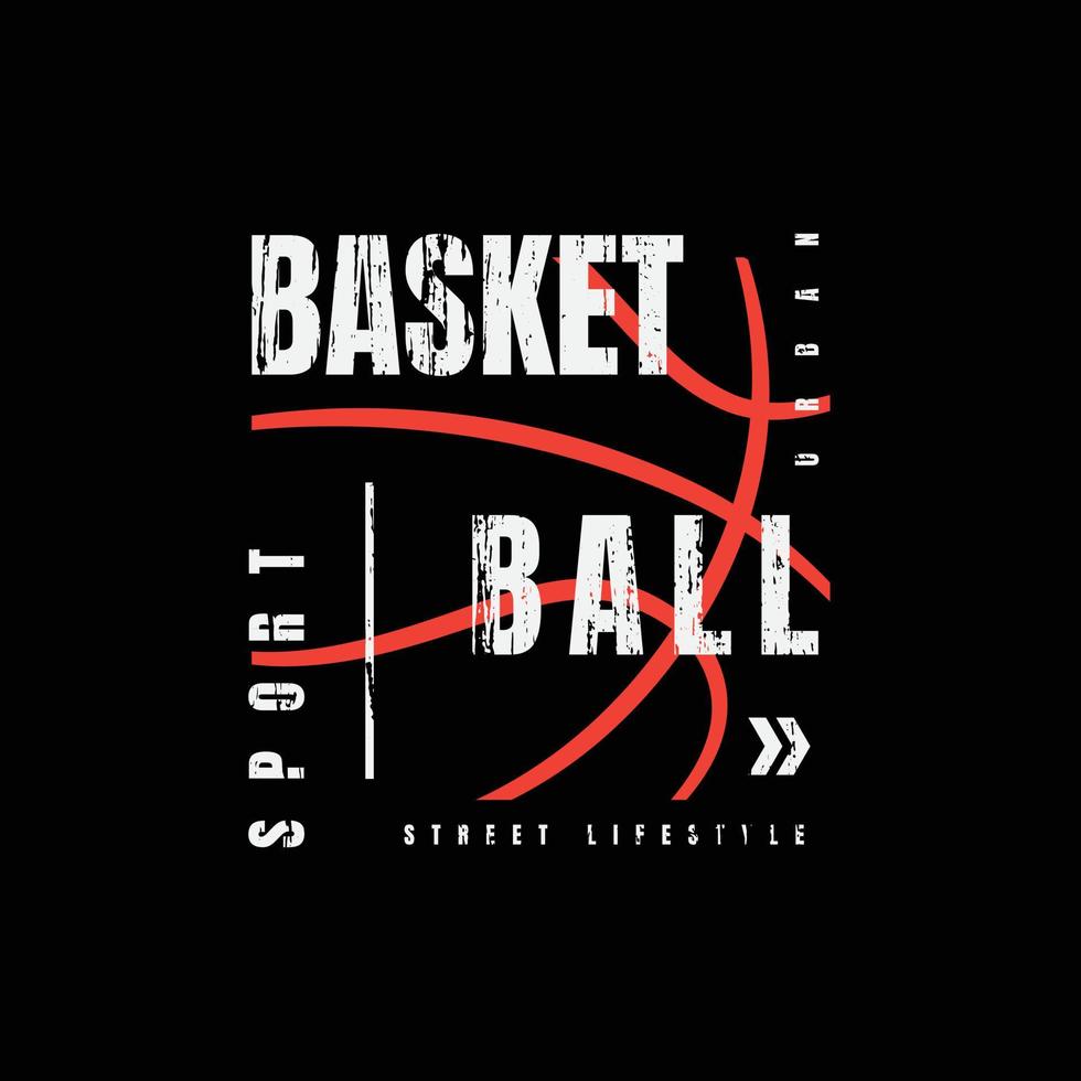 tipografía de ilustración de baloncesto. perfecto para el diseño de camisetas vector