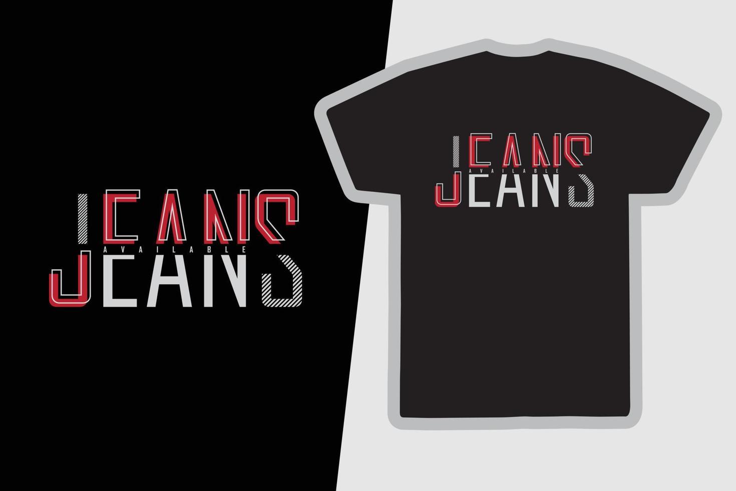 Jeans t-shirt and apparel design vector
