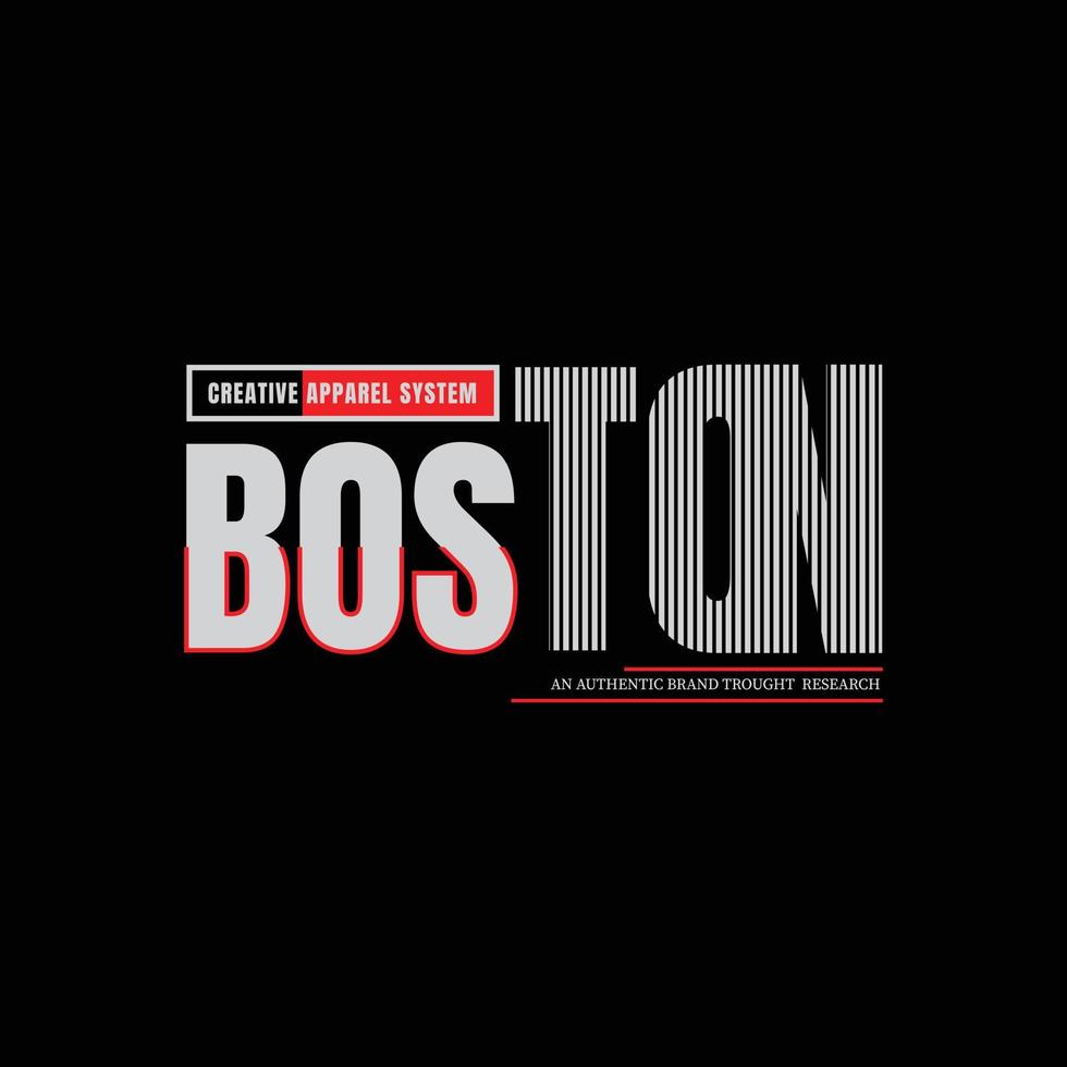 diseño de camisetas y prendas de boston vector