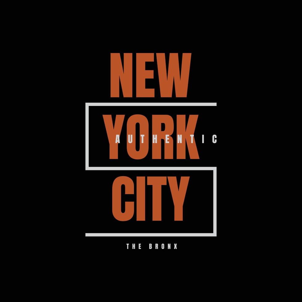 diseño de camiseta de vector de tipografía de brooklyn de nueva york