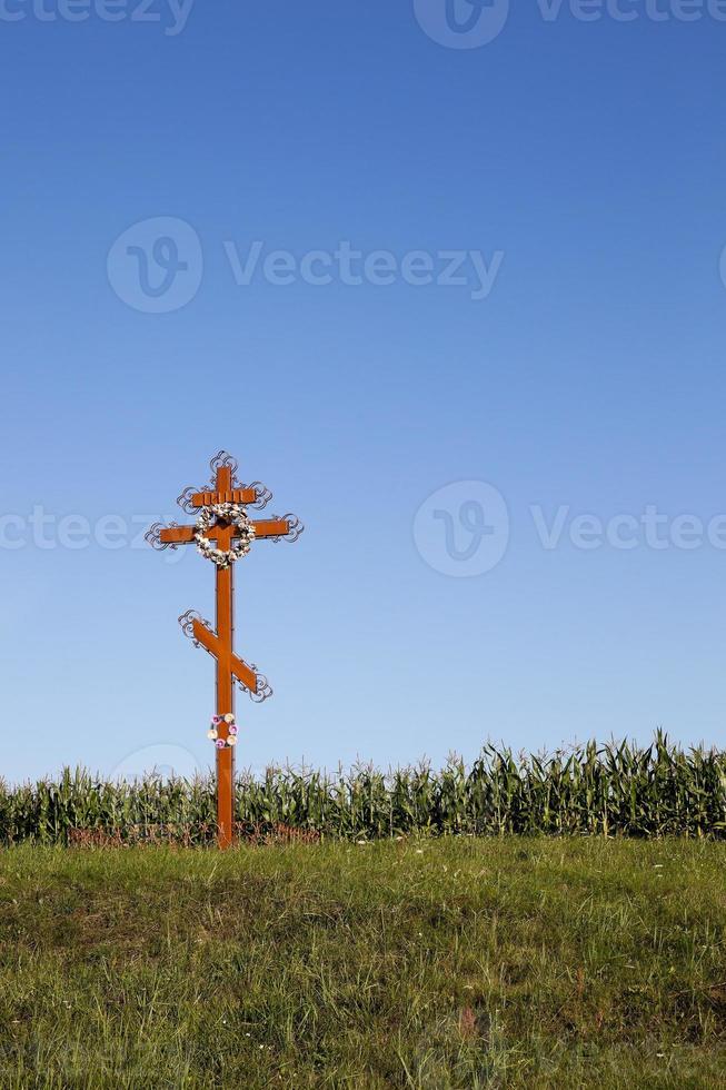 Orthodox cross field photo