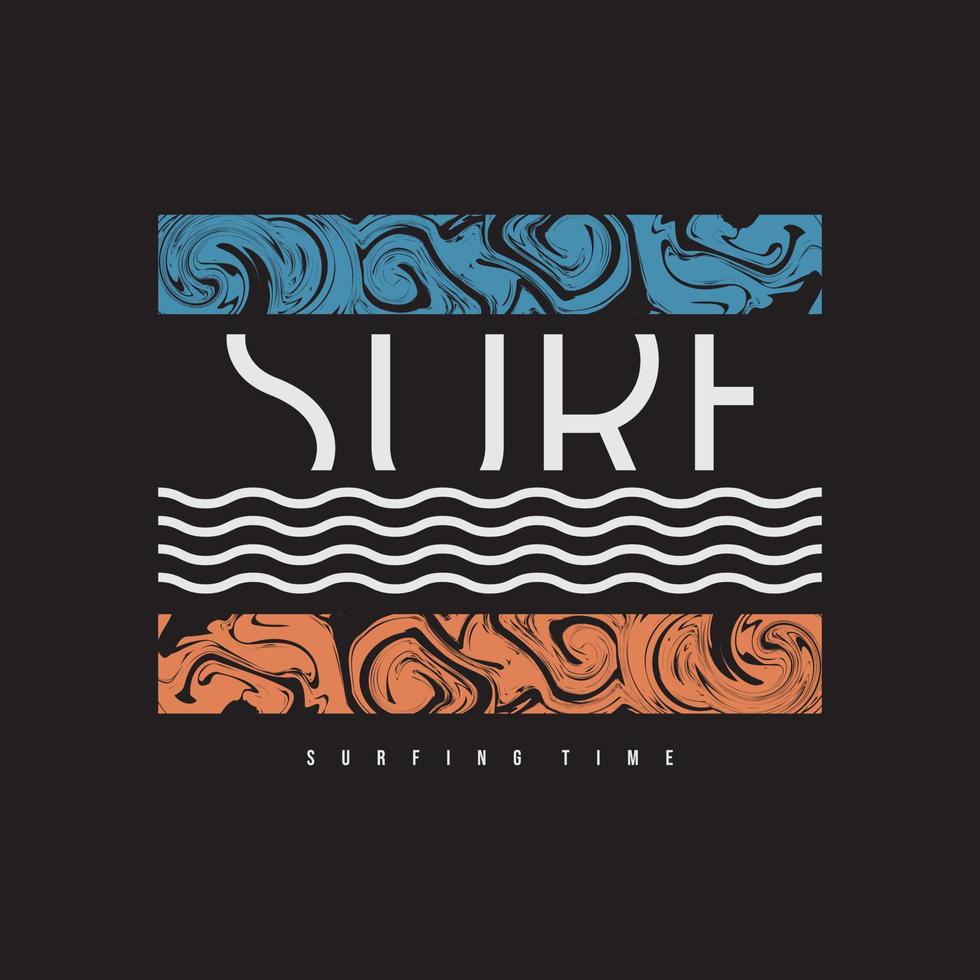 tipografía de ilustración de surf. perfecto para el diseño de camisetas vector