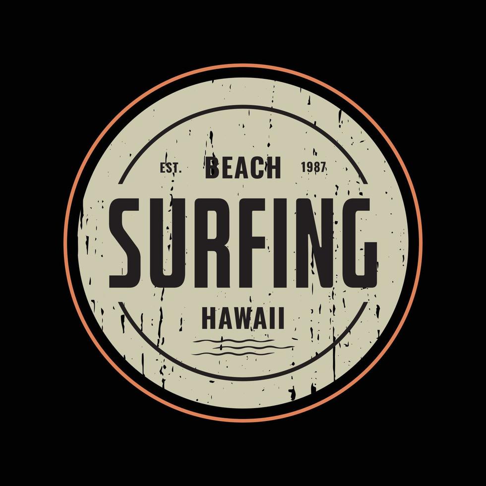 Hawaii illustration typography. perfect for t shirt design vector