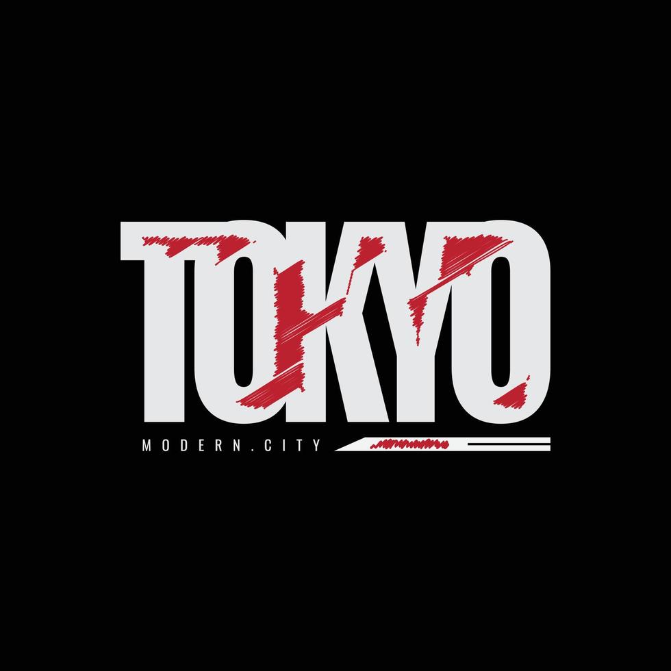 Tokyo t-shirt and apparel design vector