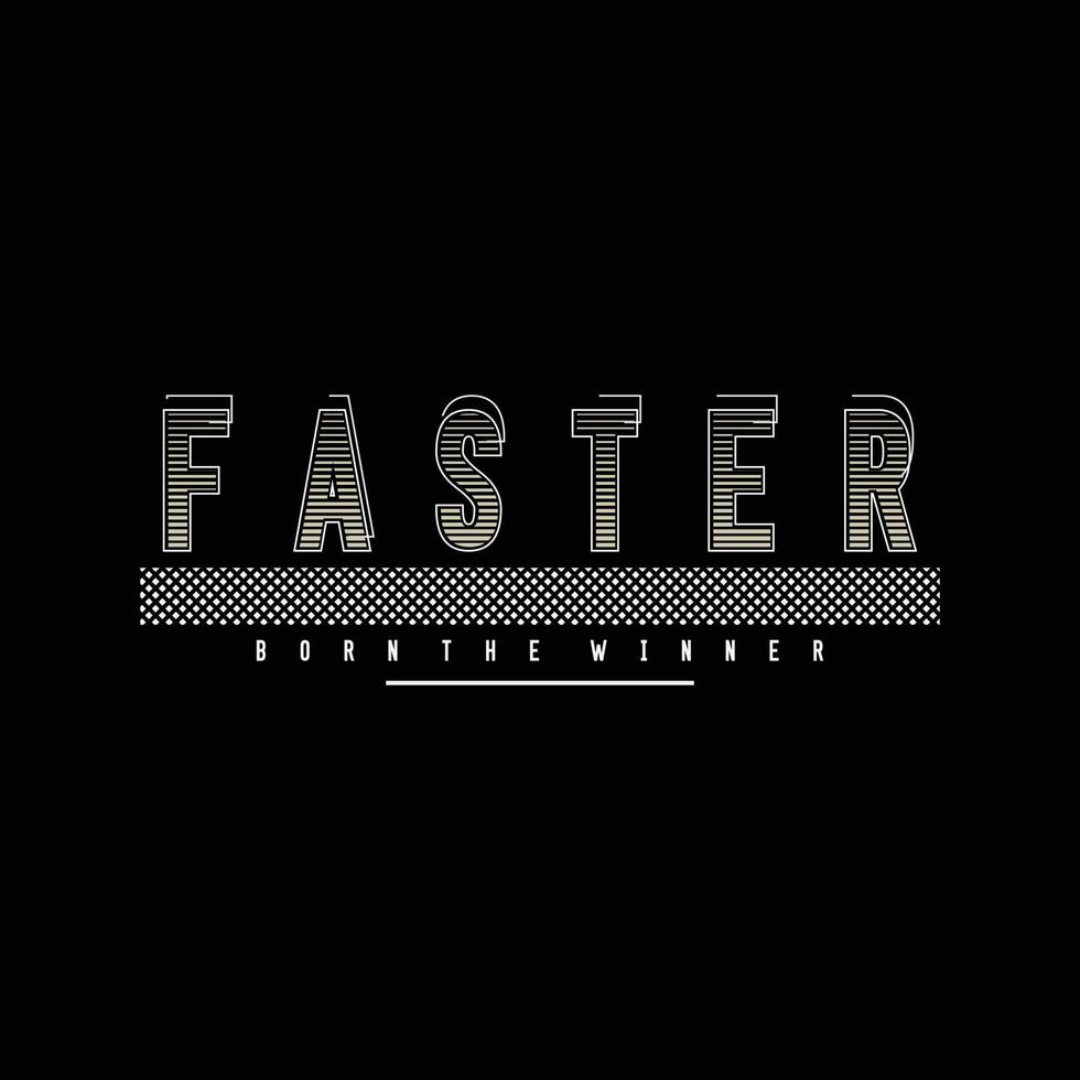 Faster t-shirt and apparel design vector