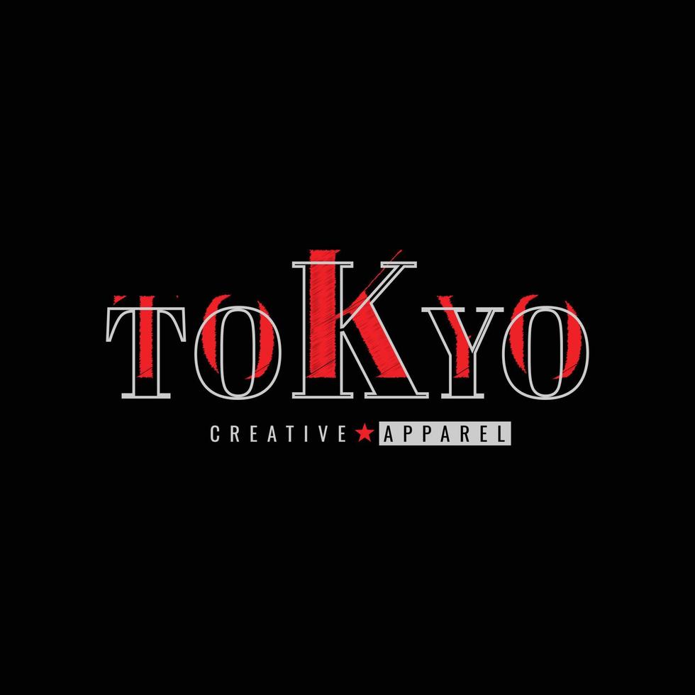 Tokyo graphic t-shirt and apparel design vector