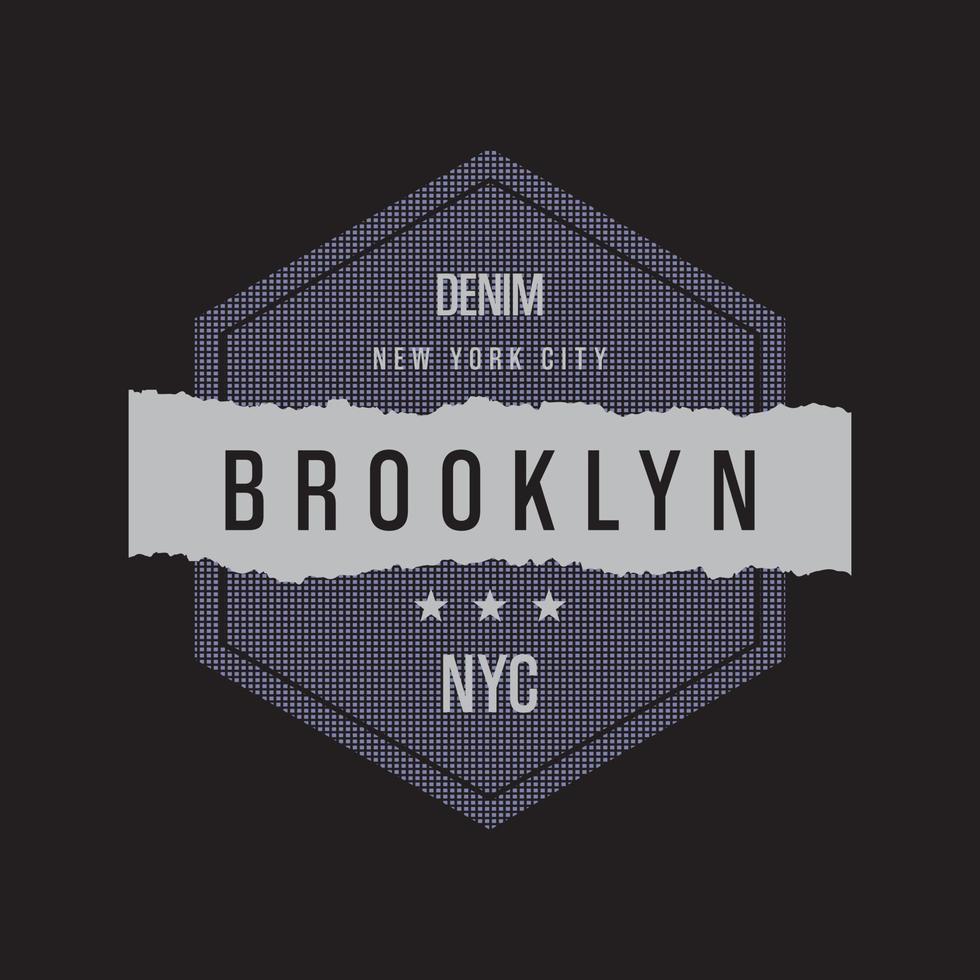 diseño de camisetas y prendas de brooklyn vector