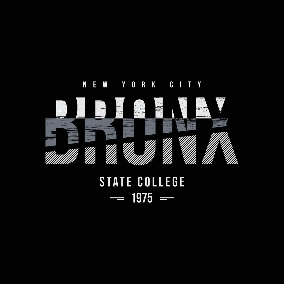 Bronx t-shirt and apparel design vector