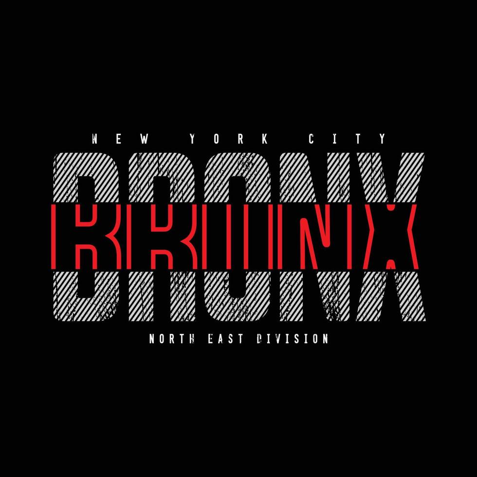 Bronx t-shirt and apparel design vector