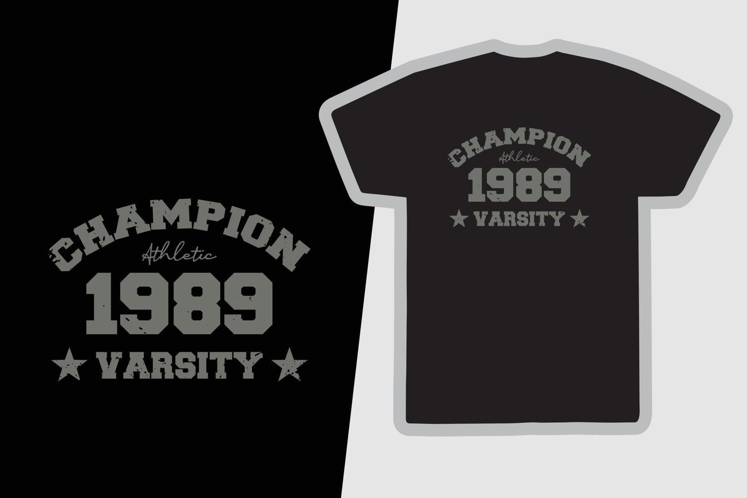 diseño de camisetas y prendas de campeones universitarios vector