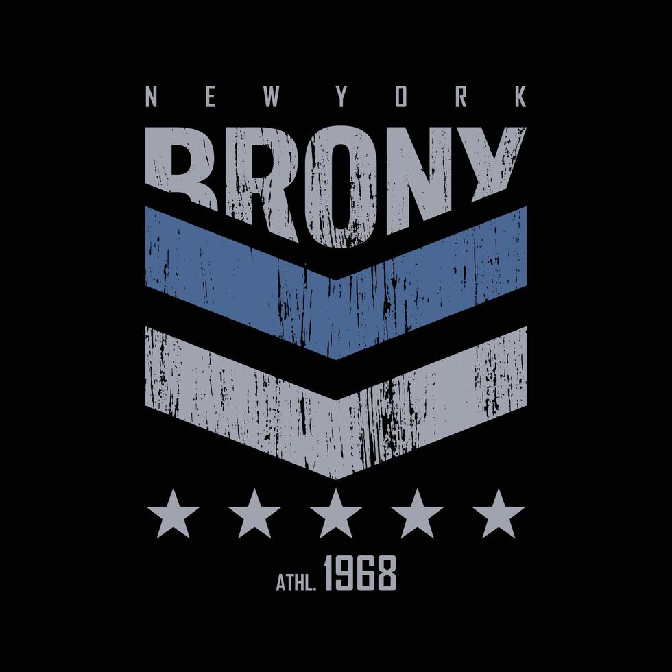 Bronx t-shirt and apparel design vector