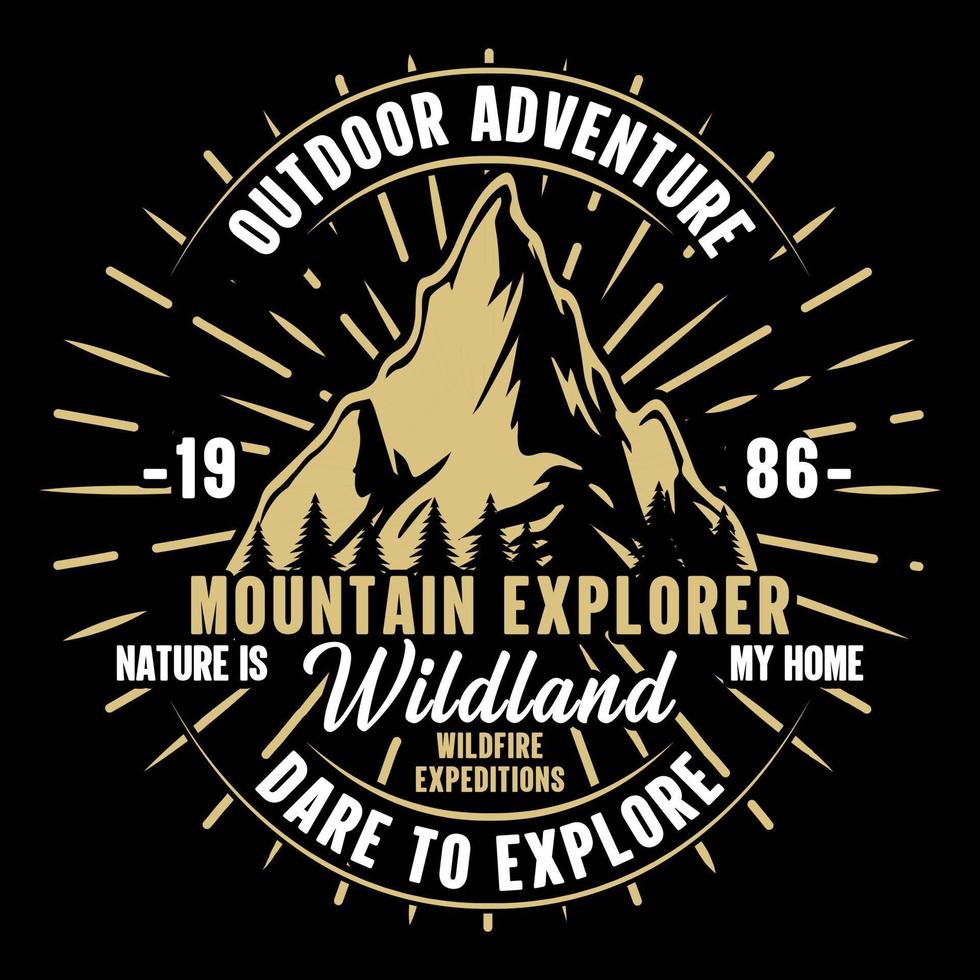 Adventure, t-shirt design element vector, typography, mountain, hill, hiking, outdoor tshirt vector