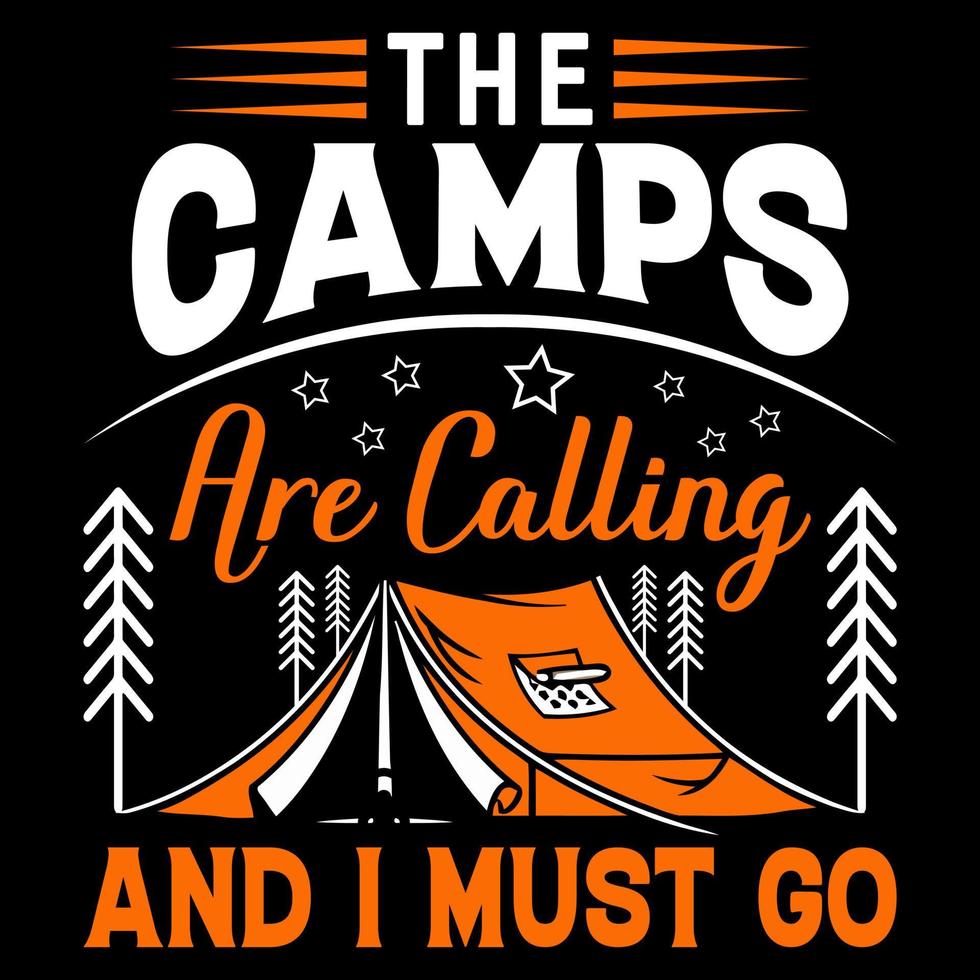 Camping tshirt design, camping vector element, camp Tshirt design
