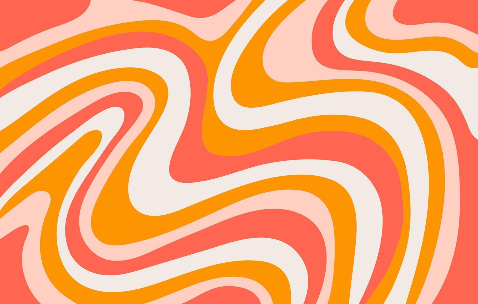 fondo horizontal abstracto con ondas de colores. ilustración vectorial de moda en estilo retro años 60, 70. vector