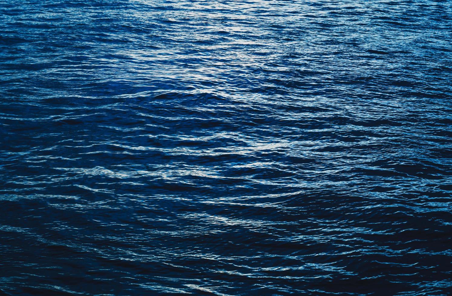 Close up blue ocean water surface at deep ocean. photo