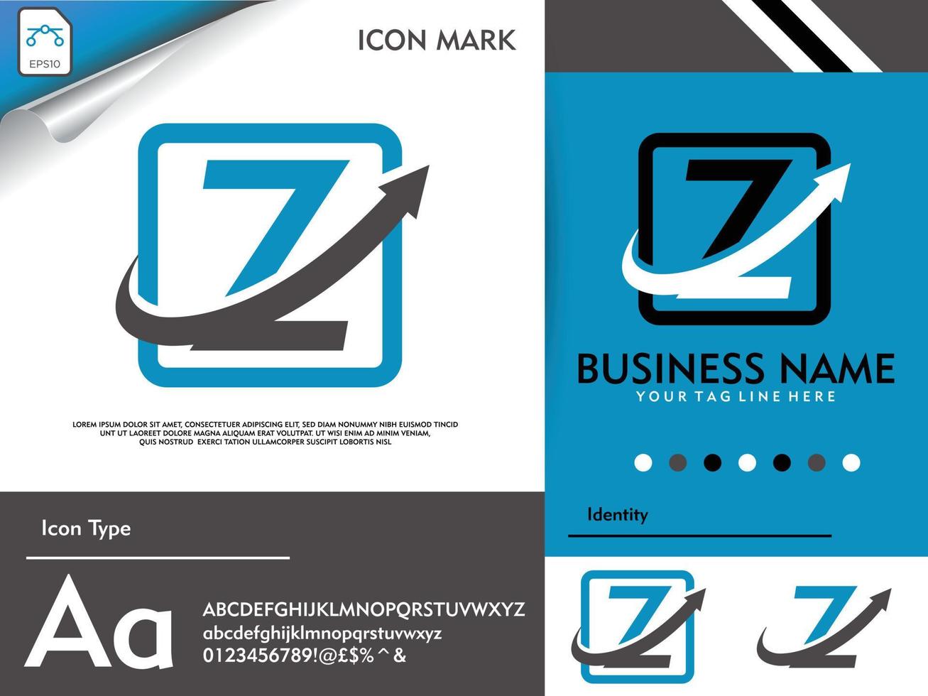 Finance logo with letter z premium vector