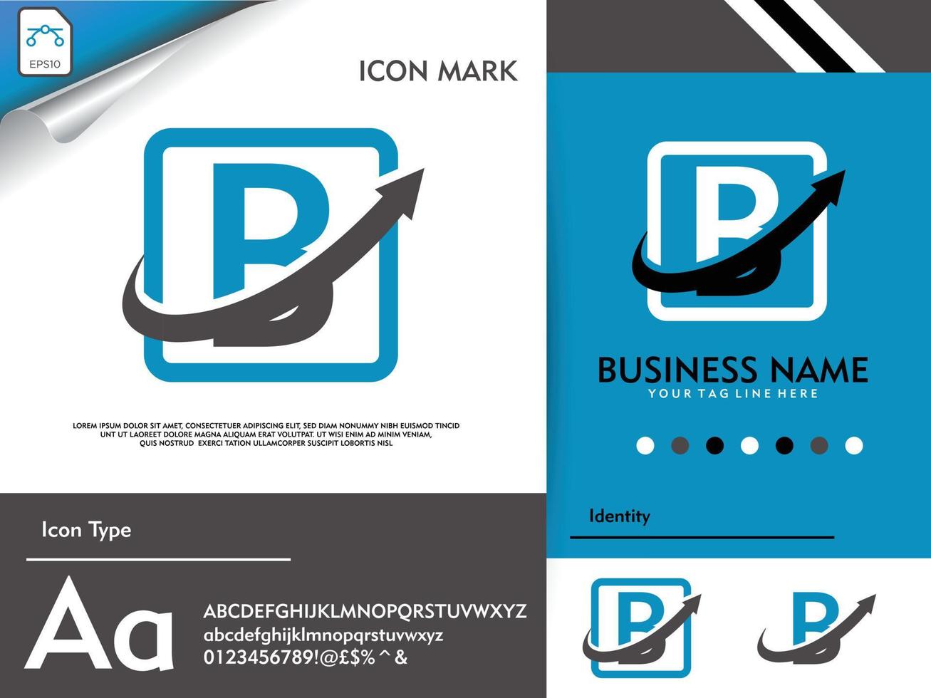 logotipo de finanzas con vector premium de letra b