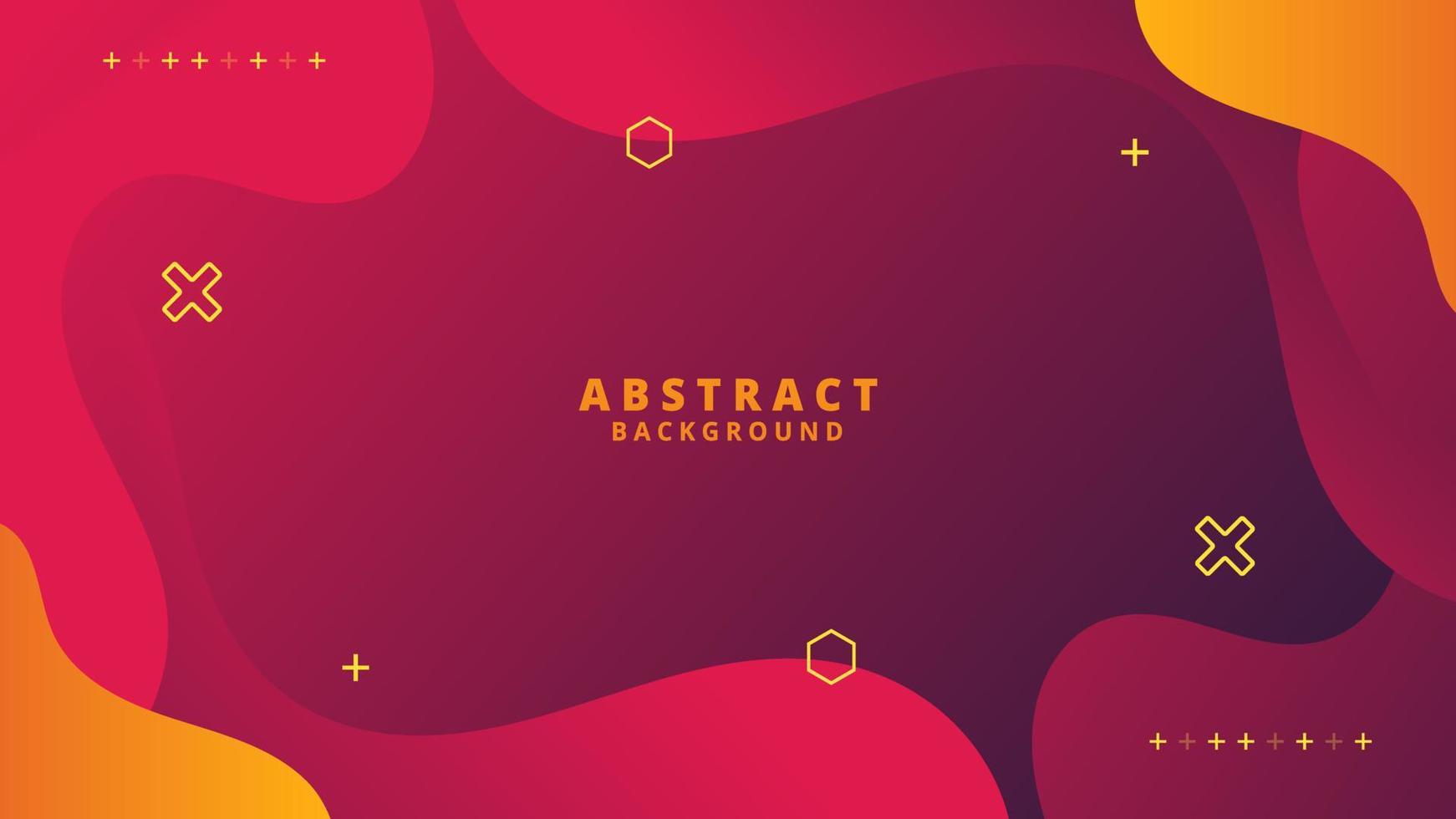Abstract Red Fluid Wave Background vector