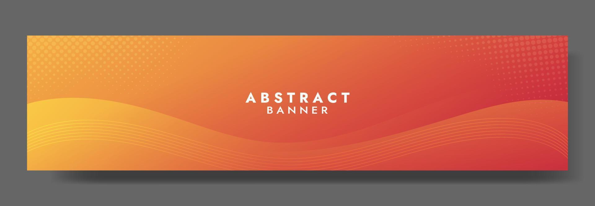 plantilla de banner de onda de fluido naranja abstracto vector