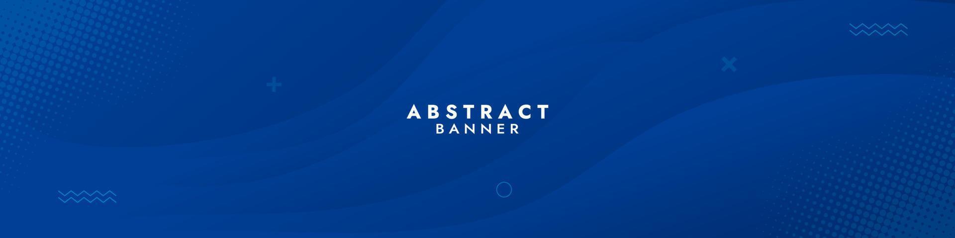 Abstract Blue Fluid Wave Banner Template vector