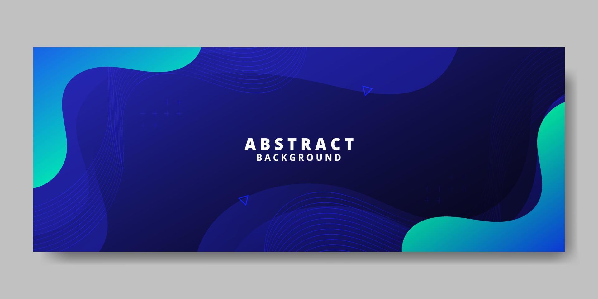 Abstract Blue Fluid Wave Banner Template vector
