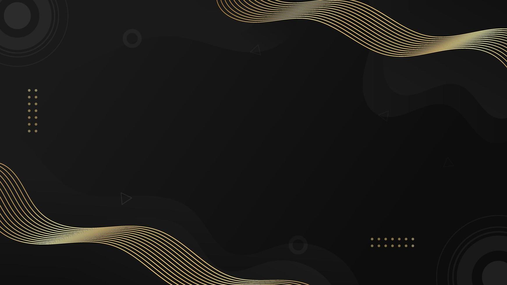 Abstract Black Luxury Wave Background vector