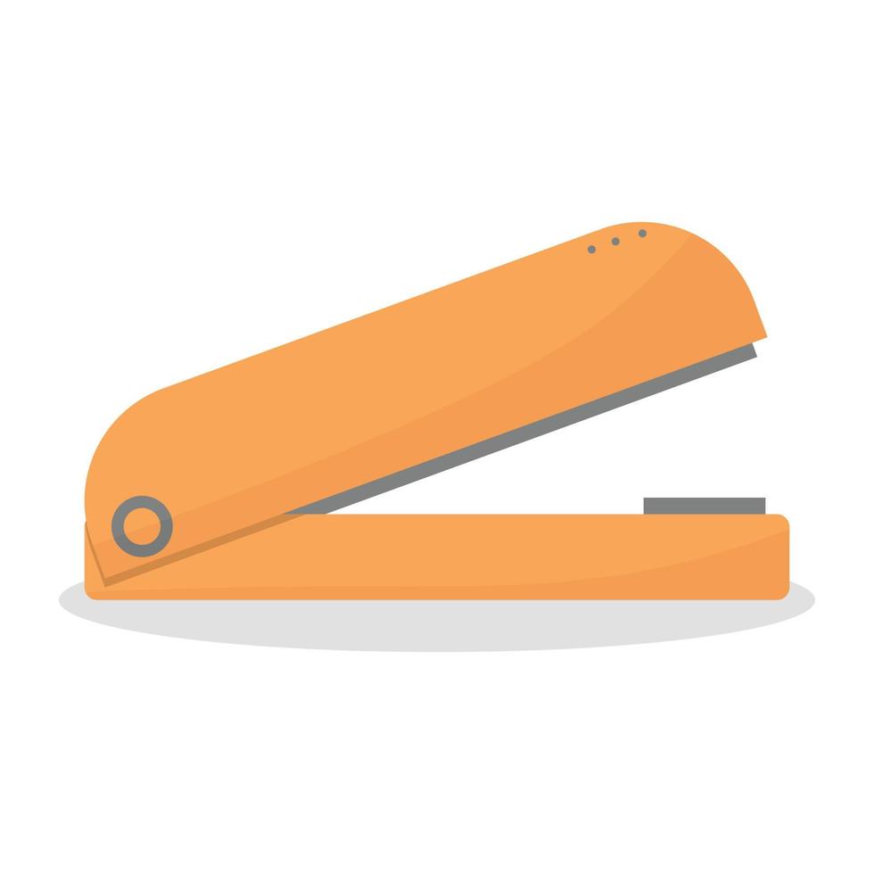 Flat Styled Stationary Stapler isolated on white background. Vector illustration