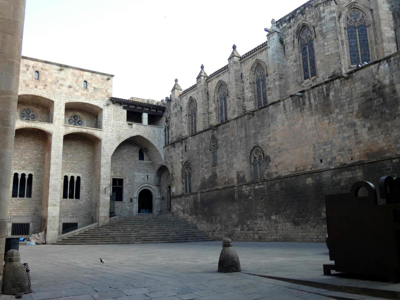 Streets and corners of the gothic quarter of Barcelona, spain photo