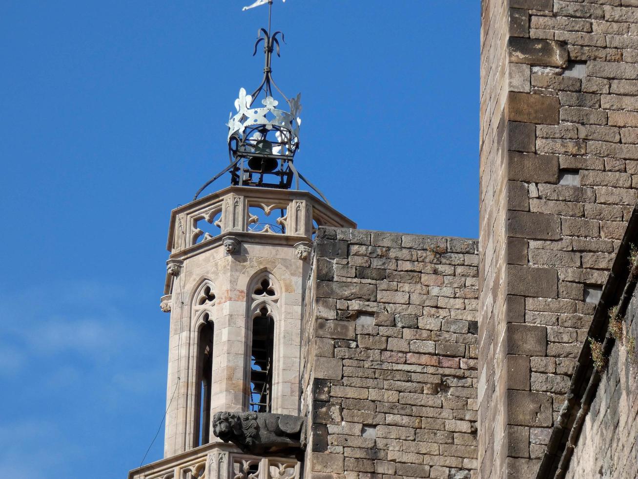 details of the religious building, church of Santa Maria del Mar in the Born district of Barcelona. photo