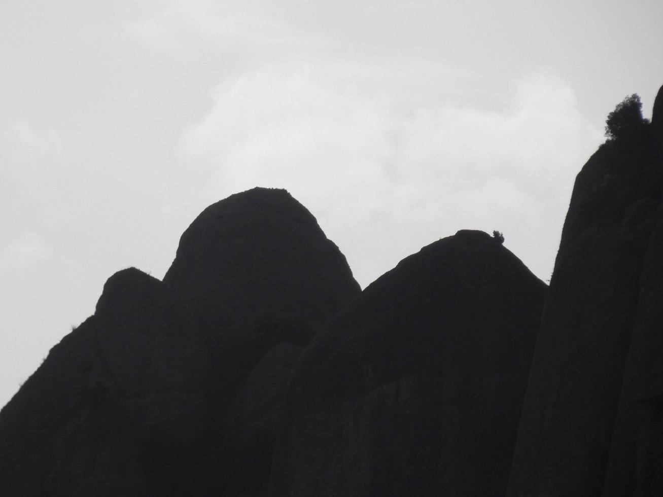 Profile of the montserrat mountains in the province of Barcelona, Catalonia, Spain. photo