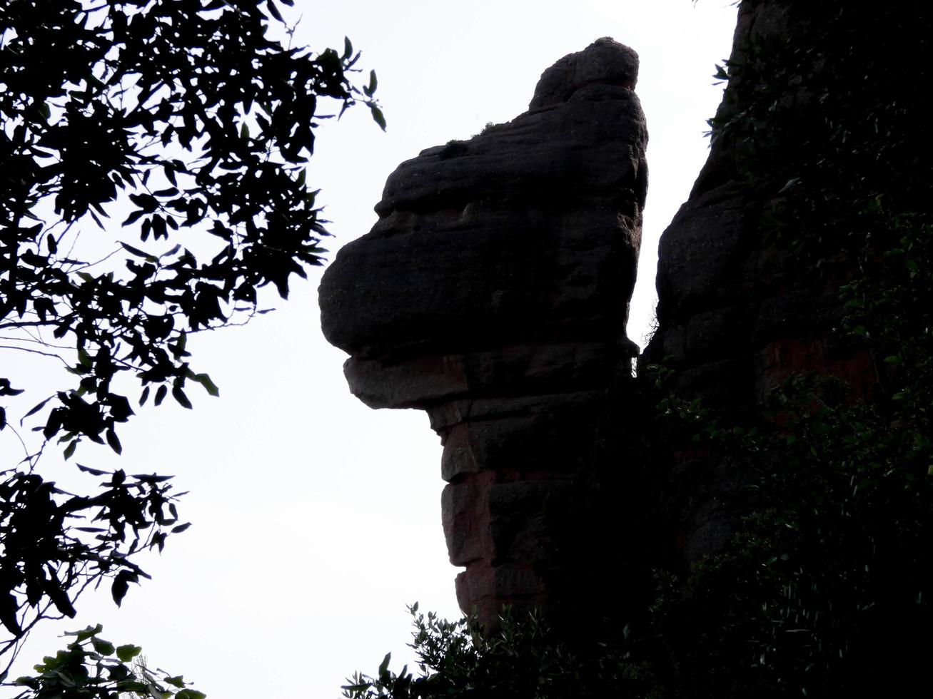 detail of a rock formation in the mountain of Montserrat in the province of Barcelona, Spain. photo