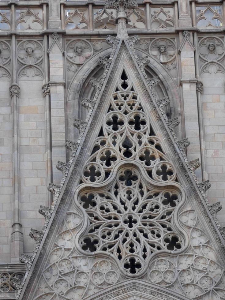 Gothic cathedral of the city of Barcelona photo