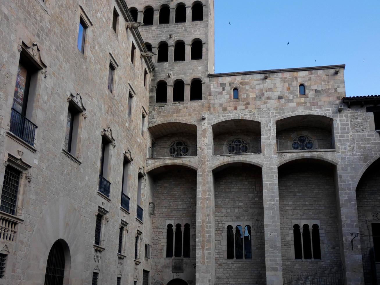 Plaza del rey in the gothic quarter of Barcelona, Spain photo