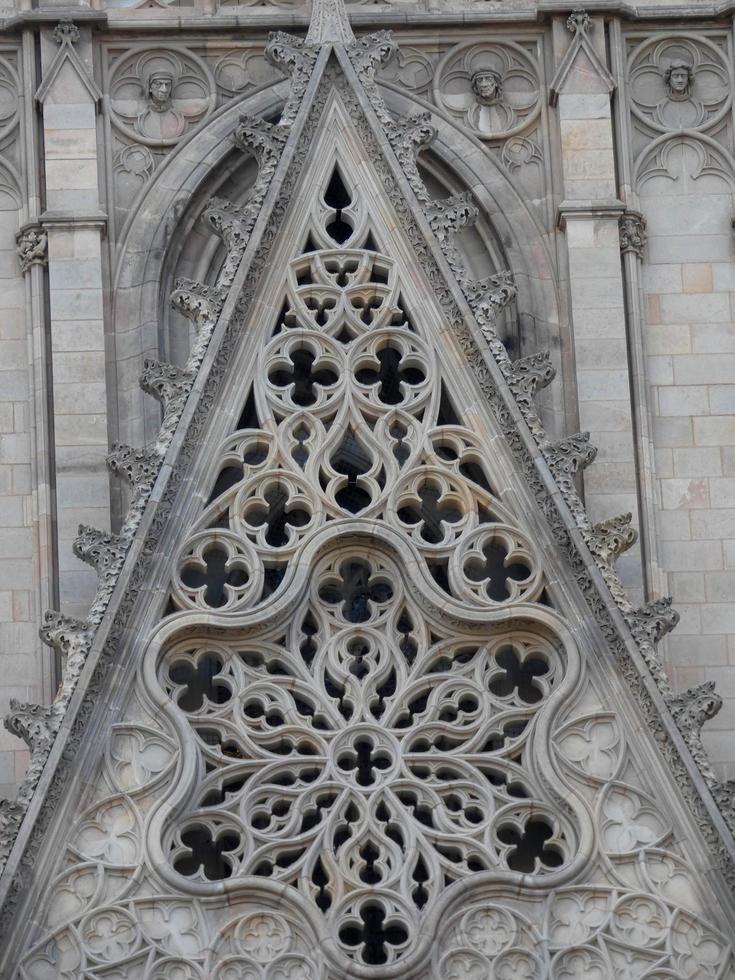 Gothic cathedral of the city of Barcelona photo