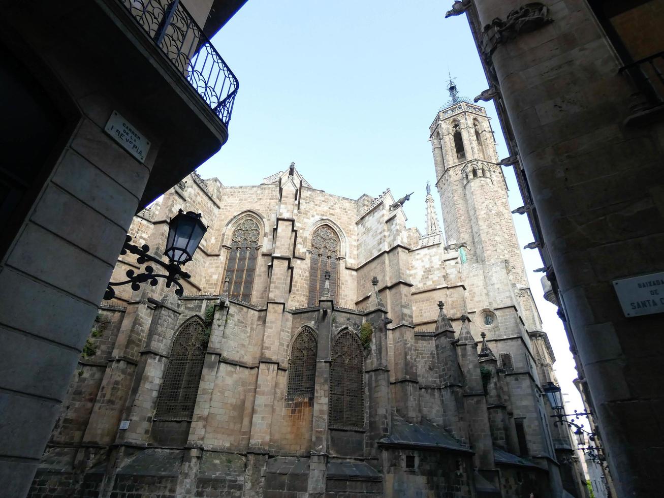 View of the back of the Barcelona Cathedral photo