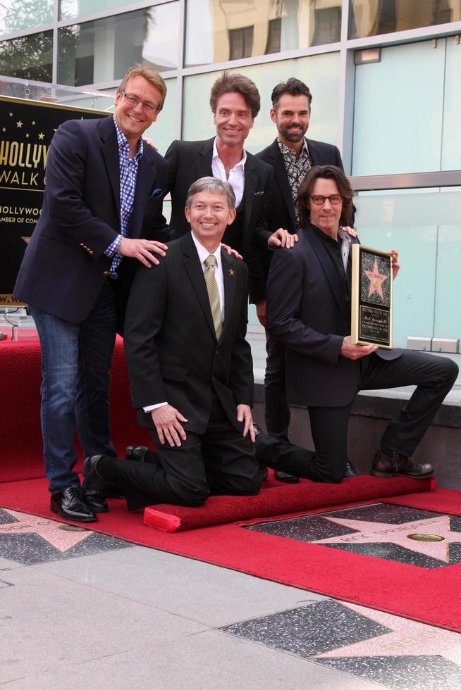 LOS ANGELES, MAY 9 - Doug Davidson, Richard Marx, Jason Thompson, Leron Gubler, Rick Springfield at the Rick Springfield Hollywood Walk of Fame Star Ceremony on May 9, 2014 in Los Angeles, CA photo