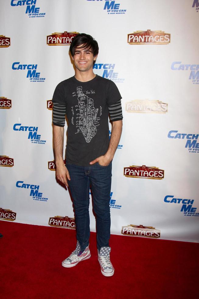 LOS ANGELES, MAR 12 - Max Ehrich arrives at the Catch Me If You Can Opening Night at the Pantages Theater on March 12, 2013 in Los Angeles, CA photo