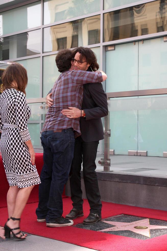 LOS ANGELES, MAY 9 - Joshua Springfield, Rick Springfield, Barbara Porter Springfield at the Rick Springfield Hollywood Walk of Fame Star Ceremony at Hollywood Blvd on May 9, 2014 in Los Angeles, CA photo