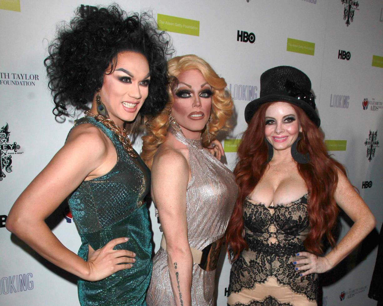 LOS ANGELES, MAR 19 -  Manila Luzon, Morgan McMichaels, Phoebe Price at the Looking Season 2 Finale Screening and Party at the Abbey on March 19, 2015 in West Hollywood, CA photo