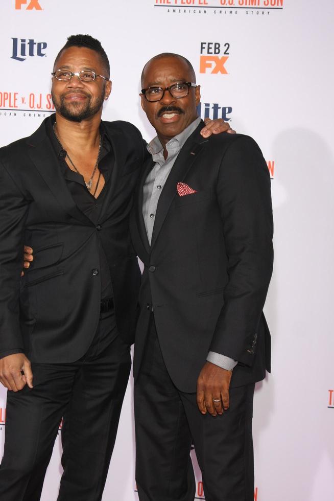 LOS ANGELES, JAN 27 - Cuba Gooding Jr, Courtney B Vance at the American Crime Story, The People V O J Simpson Premiere at the Village Theater on January 27, 2016 in Westwood, CA photo