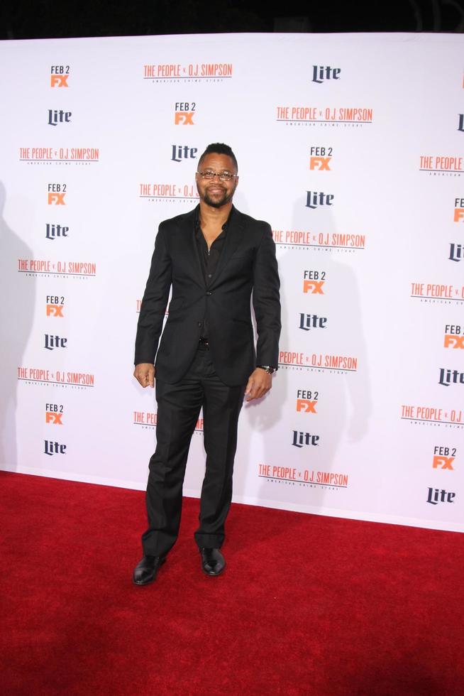 LOS ANGELES, JAN 27 - Cuba Gooding Jr at the American Crime Story, The People V O J Simpson Premiere at the Village Theater on January 27, 2016 in Westwood, CA photo