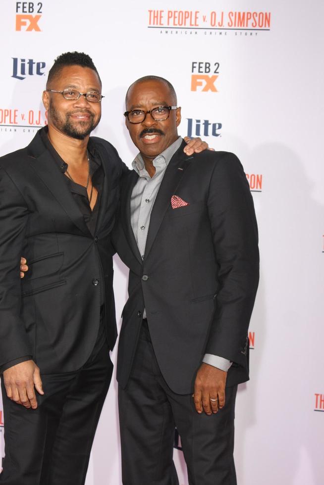 LOS ANGELES, JAN 27 - Cuba Gooding Jr, Courtney B Vance at the American Crime Story, The People V O J Simpson Premiere at the Village Theater on January 27, 2016 in Westwood, CA photo