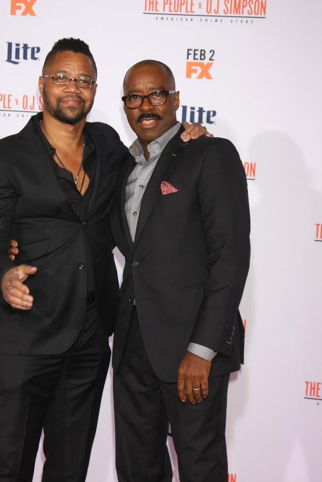 LOS ANGELES, JAN 27 - Cuba Gooding Jr, Courtney B Vance at the American Crime Story, The People V O J Simpson Premiere at the Village Theater on January 27, 2016 in Westwood, CA photo