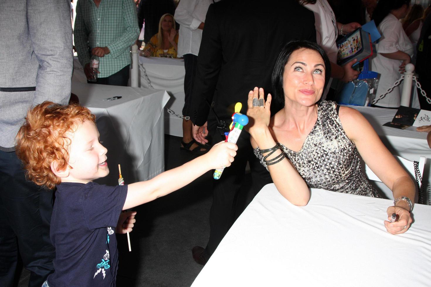 LOS ANGELES, AUG 23 - Rena Sofer at the Bold and Beautiful Fan Meet and Greet at the Farmers Market on August 23, 2013 in Los Angeles, CA photo